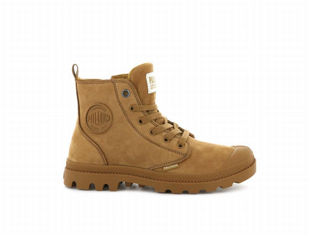 Palladium Pampa Hi Zip Nubuck Ženske Čizme Zlatne ||RK0846179||